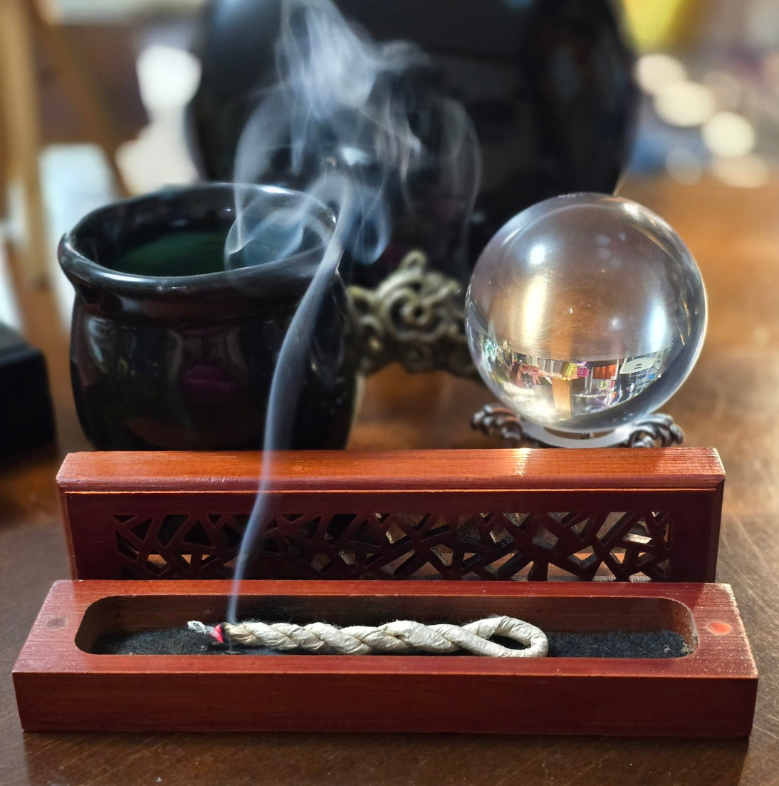 Wooden Incense Box Burner